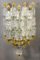 Glass Block & Gold Tulip Sconces from Barovier & Toso, 1940, Set of 2 2