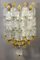 Glass Block & Gold Tulip Sconces from Barovier & Toso, 1940, Set of 2, Image 2
