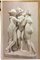 Large Neoclassical 3 Graces Grisaille Painting after Canova, 1920 5