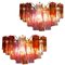 Scones multicolores de cristal de Murano atribuidos a Venini. Juego de 2, Imagen 1