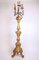 Lámpara de pie o antorcha italiana de madera dorada, 1720, Imagen 2