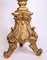 Lampada da terra a forma di torcia in legno dorato, Italia, 1720, Immagine 4