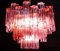 Lámparas de araña Tronchi de cristal de Murano rojo, 1970. Juego de 2, Imagen 2