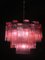 Red Coral Murano Glass Tronchi Chandeliers, 1970, Set of 2 7