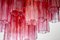 Red Coral Murano Glass Tronchi Chandeliers, 1970, Set of 2, Image 14