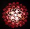 Red Coral Murano Glass Tronchi Chandeliers, 1970, Set of 2, Image 18