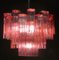 Red Coral Murano Glass Tronchi Chandeliers, 1970, Set of 2 6