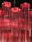 Lámparas de araña Tronchi de cristal de Murano rojo, 1970. Juego de 2, Imagen 10