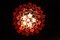 Lámparas de araña Tronchi de cristal de Murano rojo, 1970. Juego de 2, Imagen 5