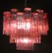 Red Coral Murano Glass Tronchi Chandeliers, 1970, Set of 2 3