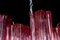 Red Coral Murano Glass Tronchi Chandeliers, 1970, Set of 2 19