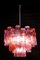 Red Coral Murano Glass Tronchi Chandeliers, 1970, Set of 2 4