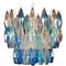Sapphire-Colored Murano Glass Poliedri Chandelier in the Style Carlo Scarpa, Image 1