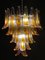 Vintage Italian Murano Chandelier with Amber Glass Petals, 1970s 4