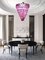 Large Pink Shell Murano Glass Chandelier, 1980 3