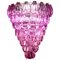 Large Pink Shell Murano Glass Chandelier, 1980, Image 1