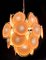 Mid-Century Italian Amber Murano Glass Discs Chandelier, 1970s 8