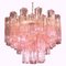 Pink Tronchi Murano Glass Chandeliers, 1970s, Set of 2 15