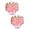 Pink Tronchi Murano Glass Chandeliers, 1970s, Set of 2, Image 1