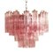 Pink Tronchi Murano Glass Chandeliers, 1970s, Set of 2 4