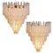 Grands Lustres Murano avec 52 Pétales de Verre, Italie, 1970s, Set de 2 1