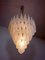 Lámparas de araña italianas grandes de cristal de Murano con 52 pétalos, años 70. Juego de 2, Imagen 9