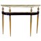 Mid-Century Oval Shaped Gilt Bronze Console Table Italy, 1950 1