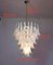 Italian Modern Pink and White Murano Glass Petals Chandelier, 1980s 12
