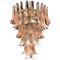 Italian Modern Pink and White Murano Glass Petals Chandelier, 1980s 11