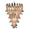 Italian Modern Pink and White Murano Glass Petals Chandelier, 1980s 1