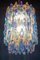 Große Saphirfarbene Murano Glas Kronleuchter im Stil von C. Scarpa, 2er Set 16