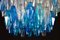 Lámparas de araña grandes de cristal de Murano en color zafiro, estilo de C. Scarpa. Juego de 2, Imagen 11