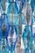 Große Saphirfarbene Murano Glas Kronleuchter im Stil von C. Scarpa, 2er Set 19