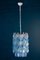 Large Sapphire Colored Murano Glass Chandeliers in the Style of C. Scarpa, Set of 2 20