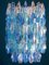 Lámparas de araña grandes de cristal de Murano en color zafiro, estilo de C. Scarpa. Juego de 2, Imagen 14