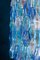 Große Saphirfarbene Murano Glas Kronleuchter im Stil von C. Scarpa, 2er Set 6
