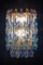 Große Saphirfarbene Murano Glas Kronleuchter im Stil von C. Scarpa, 2er Set 7