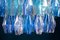 Lámparas de araña grandes de cristal de Murano en color zafiro, estilo de C. Scarpa. Juego de 2, Imagen 18