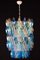 Große Saphirfarbene Murano Glas Kronleuchter im Stil von C. Scarpa, 2er Set 10