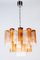 Murano Gold and Ice Glass Tronchi Chandeliers, 1970s, Set of 2, Image 13