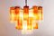 Murano Gold and Ice Glass Tronchi Chandeliers, 1970s, Set of 2 5