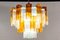 Murano Gold and Ice Glass Tronchi Chandeliers, 1970s, Set of 2 6
