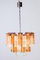Lámparas de araña Tronchi de cristal de hielo y oro de Murano, años 70. Juego de 2, Imagen 12