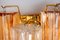 Mid-Century Amber and Clear Murano Glass Sconce, Set of 2 9