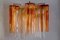 Mid-Century Amber and Clear Murano Glass Sconce, Set of 2 7