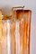 Mid-Century Amber and Clear Murano Glass Sconce, Set of 2 6