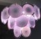 Pink Murano Glass Disc Chandelier, Italy, 1970s 11