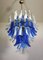 Italian Blue and White Murano Glass Chandeliers, 1980s, Set of 2 9