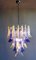 Lámparas de araña italianas de cristal de Murano azul y blanco, años 80. Juego de 2, Imagen 5