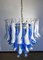 Italian Blue and White Murano Glass Chandeliers, 1980s, Set of 2, Image 8